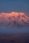 Antarctica-South Georgia Island Panoramic of sunset on Mt Paget Art Print
